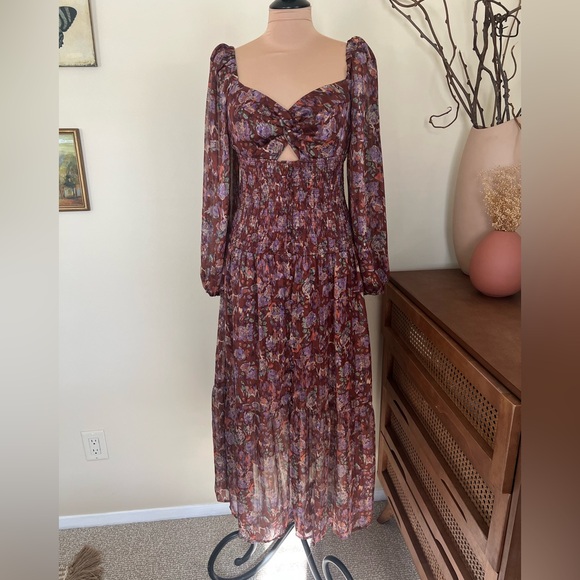 ASTR The Label Arlette Printed Maxi Dress Size M - Picture 1 of 10